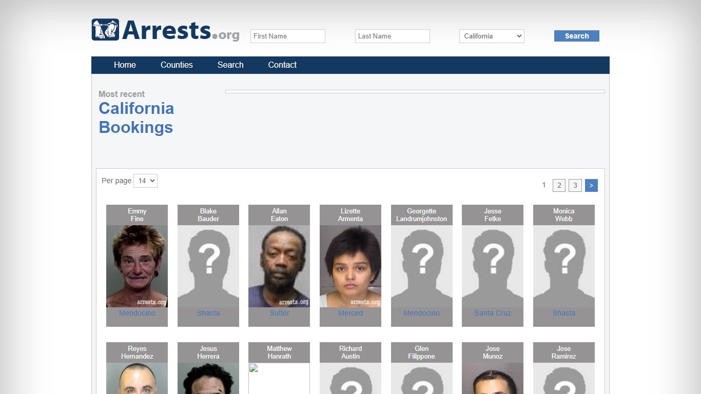 California Arrests and Inmate Search